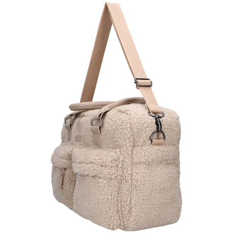 Sac à langer sherpa léopard Caramel, noir+Ecru 12 - vertbaudet enfant 