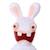 Peluche lapins crétins bouche ouverte - 18 cm Blanc 2 - vertbaudet enfant 