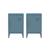Lot de 2 tables de chevet industrielle métal, 1 porte Bleu gris+Lilas 5 - vertbaudet enfant 