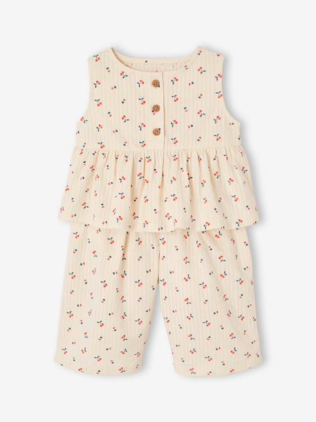 Ensemble top pantalon large bébé écru 3 - vertbaudet enfant 