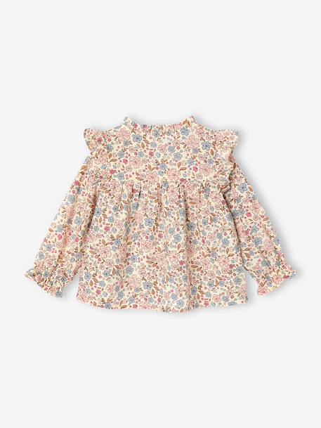 Blouse à volants bébé rose+vanille+vert de gris 3 - vertbaudet enfant 