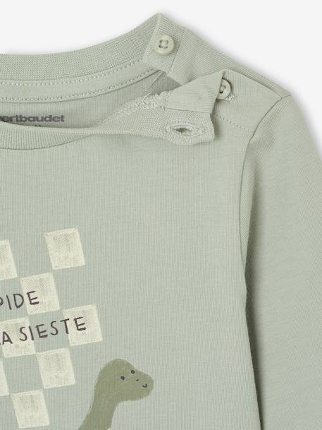 T-shirt fantaisie bébé garçon vanille+vert d'eau 5 - vertbaudet enfant 