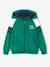 Sweat garçon zippé à capuche sport manches raglan marine+noix de pécan+vert 7 - vertbaudet enfant 