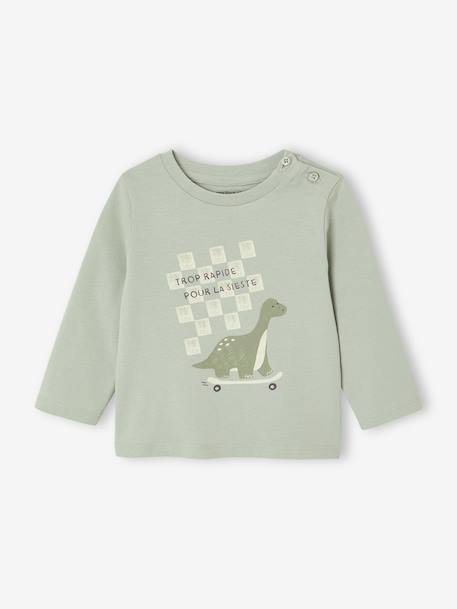 T-shirt fantaisie bébé garçon vanille+vert d'eau 4 - vertbaudet enfant 