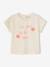 T-shirt bébé fille détails en crochet écru+rose pâle 1 - vertbaudet enfant 