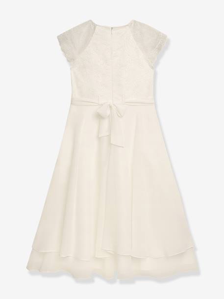 Robe de cérémonie DXYNTHIA avec haut en dentelle, fille DANAMADE, ivoire blanc 2 - vertbaudet enfant 