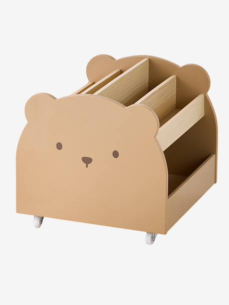 Bibliothèque enfant à roulettes OURSON moka 4 - vertbaudet enfant 