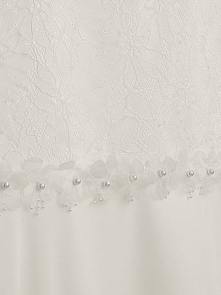 Robe de cérémonie DXYNTHIA avec haut en dentelle, fille DANAMADE, ivoire blanc 3 - vertbaudet enfant 