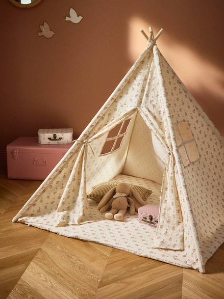 Tente enfant charly en gaze de coton Carreaux bleu+Imprimé  bianca 8 - vertbaudet enfant 