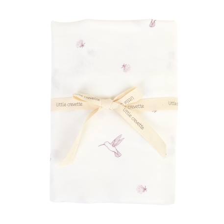 Maxi lange gaze de coton bio Ananas+Baleine+Citrons+Colibri+Fleurs beiges+Sable+Vichy vert 12 - vertbaudet enfant 