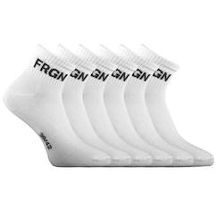 -Lot de 6 paires de chaussettes quarter  modèle frgn blanc