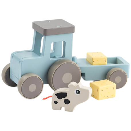 Tracteur en bois pour enfant Bleu 1 - vertbaudet enfant 