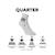 Lot de 6 paires de chaussettes quarter  modèle frgn blanc Blanc/noir 3 - vertbaudet enfant 