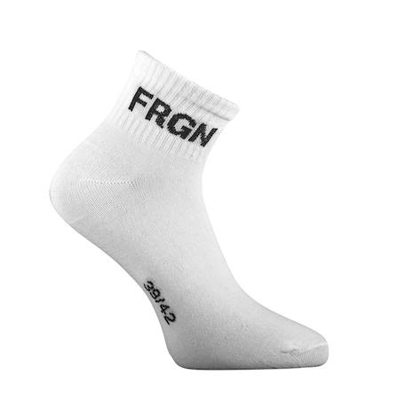 Lot de 6 paires de chaussettes quarter  modèle frgn blanc Blanc/noir 2 - vertbaudet enfant 