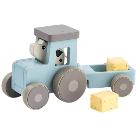 Tracteur en bois pour enfant Bleu 3 - vertbaudet enfant 