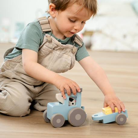 Tracteur en bois pour enfant Bleu 6 - vertbaudet enfant 