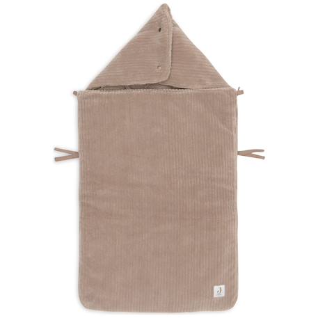 Nid d'ange passe sangle cloudy rib oatmeal (groupe 0+) Ecru+Marron 11 - vertbaudet enfant 