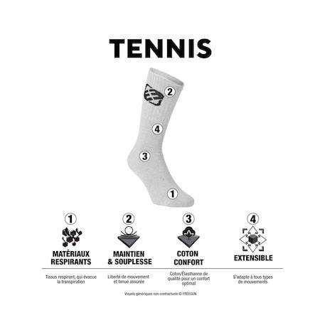 Lot de 6 paires de tennis  modèle frgn Blanc/noir 3 - vertbaudet enfant 