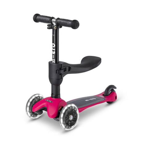 Trottinette évolutive mini micro 3en1 lite framboise led Rose framboise 1 - vertbaudet enfant 