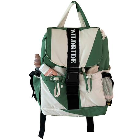Sac à dos à langer green graphic Blanc, vert 1 - vertbaudet enfant 