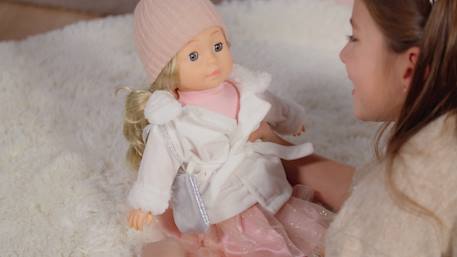 Poupée bambolina parle et chante - manteau blanc Rose pastel 3 - vertbaudet enfant 