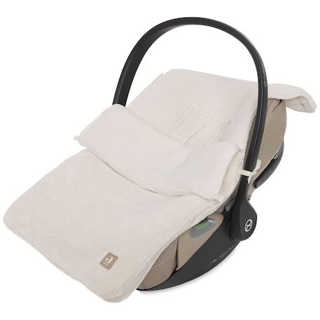 Nid d'ange passe sangle cloudy rib oatmeal (groupe 0+) Ecru 1 - vertbaudet enfant 