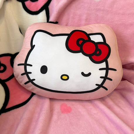 Coussin forme imprimé 100% polyester, hello kitty wink Rose 3 - vertbaudet enfant 