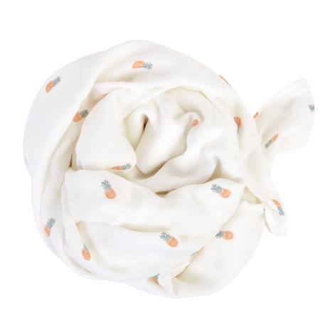 Maxi lange gaze de coton bio Ananas+Baleine+Citrons+Colibri+Fleurs beiges+Sable+Vichy vert 2 - vertbaudet enfant 