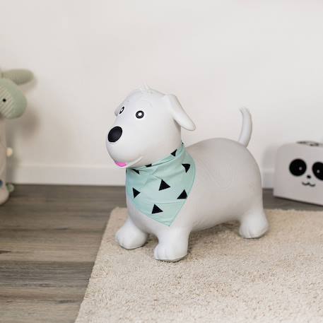 Animal sauteur gonflable Blanc - licorne+Gris - chien+Gris - poney+Gris clair - élan+Gris foncé - lapin+Noir - vache+Pistache - dino+Sable - hippo 8 - vertbaudet enfant 