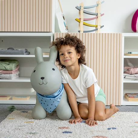 Animal sauteur gonflable Blanc - licorne+Gris - chien+Gris - poney+Gris clair - élan+Gris foncé - lapin+Noir - vache+Pistache - dino+Sable - hippo 25 - vertbaudet enfant 