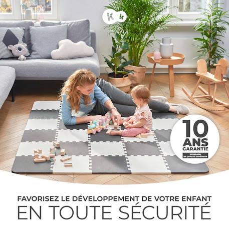 Tapis de jeu puzzle pour enfants - mousse douce et antidérapante Jaune+Noir 8 - vertbaudet enfant 