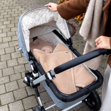 Nid d'ange biside ouatiné hiver  - teddy chaud Ficelle+Kaki+Muffin+Natural+Ocre 21 - vertbaudet enfant 