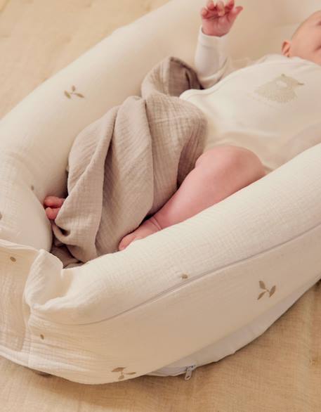 Nid bébé mousseline de coton bio Ecru 5 - vertbaudet enfant 