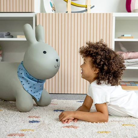 Animal sauteur gonflable Blanc - licorne+Gris - chien+Gris - poney+Gris clair - élan+Gris foncé - lapin+Noir - vache+Pistache - dino+Sable - hippo 24 - vertbaudet enfant 