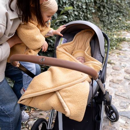 Nid d'ange biside ouatiné hiver  - teddy chaud Ficelle+Kaki+Muffin+Natural+Ocre 26 - vertbaudet enfant 