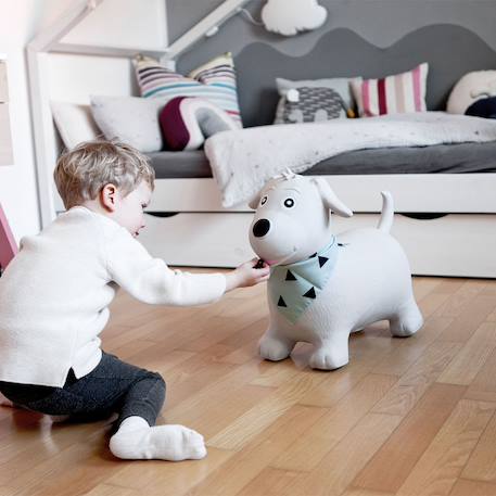 Animal sauteur gonflable Blanc - licorne+Gris - chien+Gris - poney+Gris clair - élan+Gris foncé - lapin+Noir - vache+Pistache - dino+Sable - hippo 10 - vertbaudet enfant 