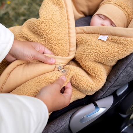 Nid d'ange biside ouatiné hiver  - teddy chaud Ficelle+Kaki+Muffin+Natural+Ocre 27 - vertbaudet enfant 