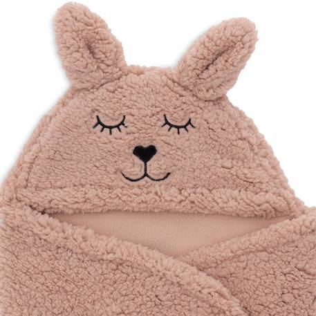 Couverture nomade bunny nougat (100 x 105 cm) Beige+Beige, gris, marron+Biscuit, noir+Ecru, marron+Rose sauvage+Sable, noir 28 - vertbaudet enfant 