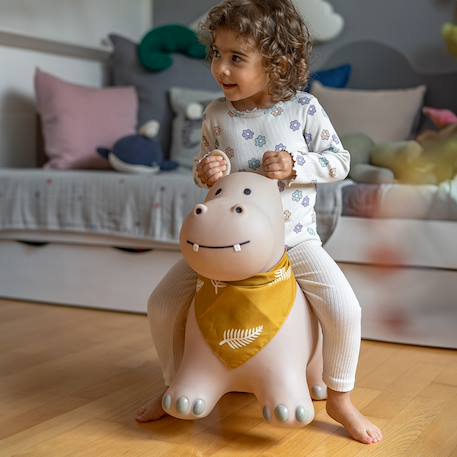 Animal sauteur gonflable Blanc - licorne+Gris - chien+Gris - poney+Gris clair - élan+Gris foncé - lapin+Noir - vache+Pistache - dino+Sable - hippo 42 - vertbaudet enfant 