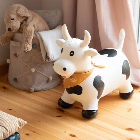 Animal sauteur gonflable Blanc - licorne+Gris - chien+Gris - poney+Gris clair - élan+Gris foncé - lapin+Noir - vache+Pistache - dino+Sable - hippo 29 - vertbaudet enfant 