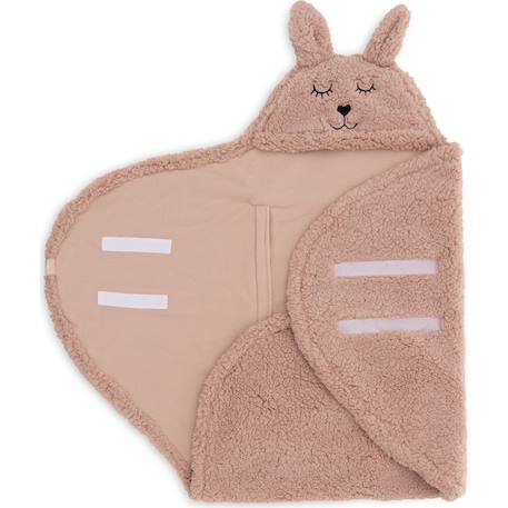 Couverture nomade bunny nougat (100 x 105 cm) Beige+Beige, gris, marron+Biscuit, noir+Ecru, marron+Rose sauvage+Sable, noir 26 - vertbaudet enfant 