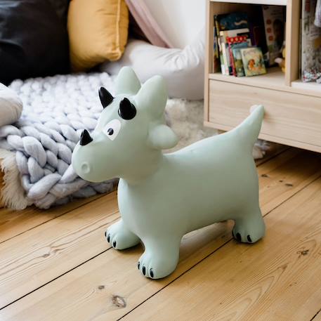 Animal sauteur gonflable Blanc - licorne+Gris - chien+Gris - poney+Gris clair - élan+Gris foncé - lapin+Noir - vache+Pistache - dino+Sable - hippo 36 - vertbaudet enfant 