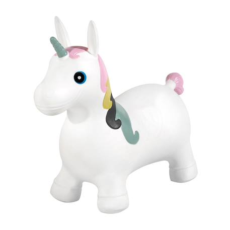 Animal sauteur gonflable Blanc - licorne+Gris - chien+Gris - poney+Gris clair - élan+Gris foncé - lapin+Noir - vache+Pistache - dino+Sable - hippo 1 - vertbaudet enfant 