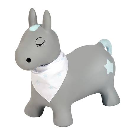 Animal sauteur gonflable Blanc - licorne+Gris - chien+Gris - poney+Gris clair - élan+Gris foncé - lapin+Noir - vache+Pistache - dino+Sable - hippo 13 - vertbaudet enfant 
