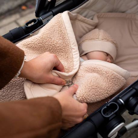 Nid d'ange biside ouatiné hiver  - teddy chaud Ficelle+Kaki+Muffin+Natural+Ocre 20 - vertbaudet enfant 