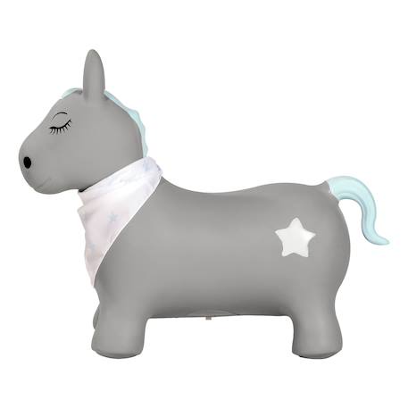 Animal sauteur gonflable Blanc - licorne+Gris - chien+Gris - poney+Gris clair - élan+Gris foncé - lapin+Noir - vache+Pistache - dino+Sable - hippo 14 - vertbaudet enfant 