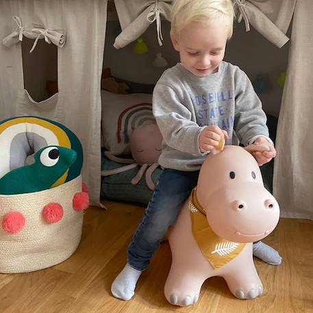 Animal sauteur gonflable Blanc - licorne+Gris - chien+Gris - poney+Gris clair - élan+Gris foncé - lapin+Noir - vache+Pistache - dino+Sable - hippo 41 - vertbaudet enfant 