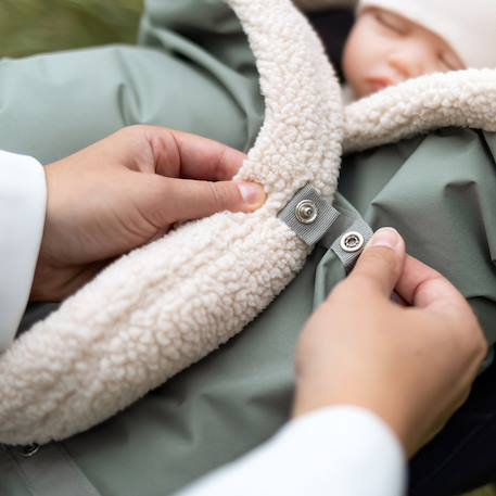 Nid d'ange biside ouatiné hiver  - pady rainy - teddy Green+Natural+Neutral 6 - vertbaudet enfant 