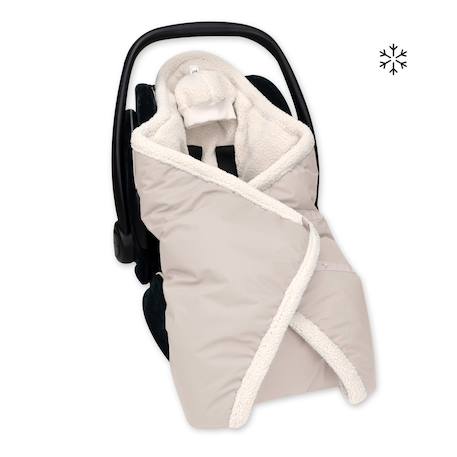Nid d'ange biside ouatiné hiver  - pady rainy - teddy Green+Natural+Neutral 13 - vertbaudet enfant 