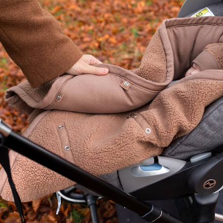 Nid d'ange biside ouatiné hiver  - teddy chaud Ficelle+Kaki+Muffin+Natural+Ocre 16 - vertbaudet enfant 